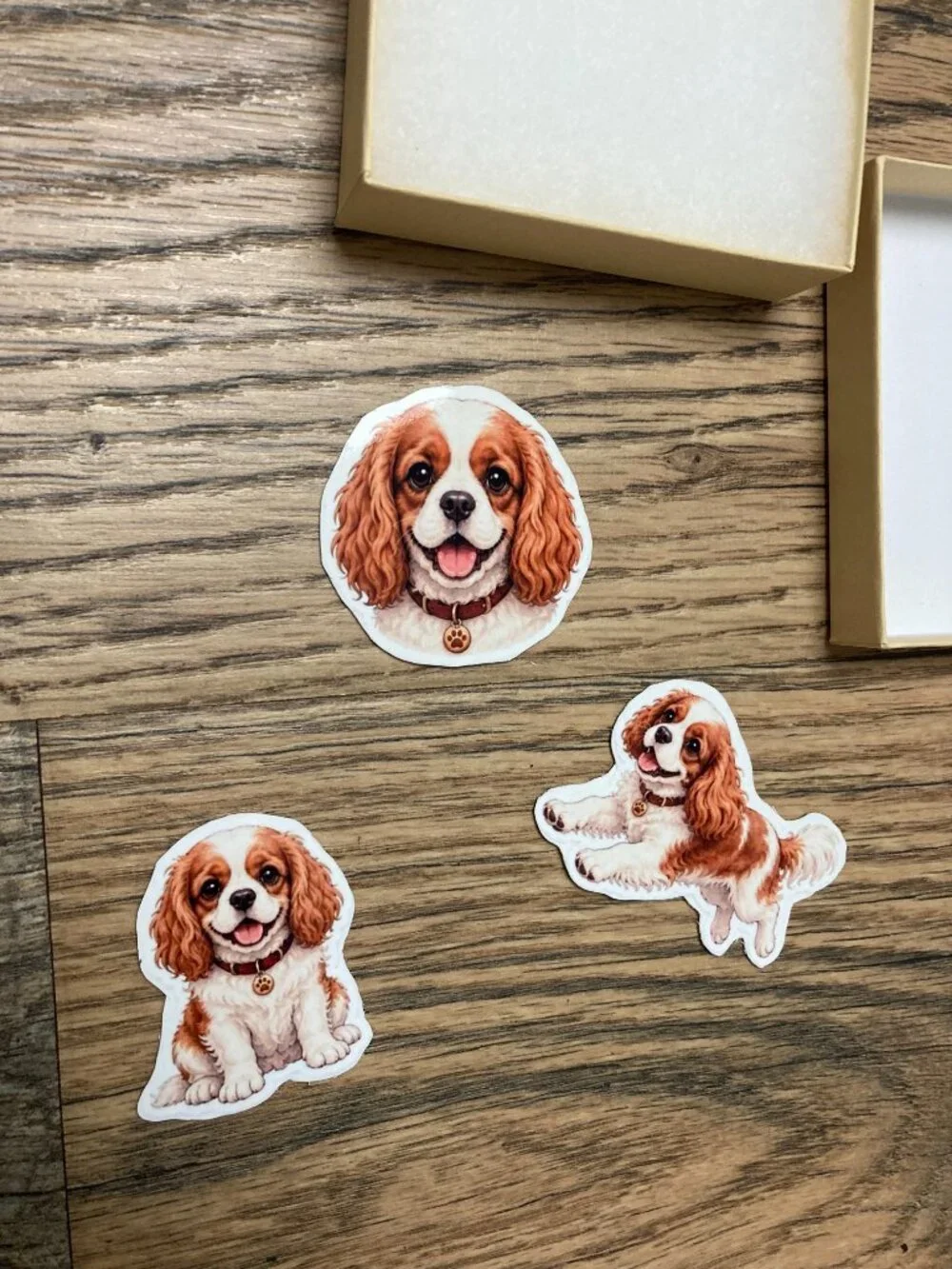 3 Cavalier King Charles Spaniel Dog Magnets Puppy Refrigerator Fridge Decor Gift